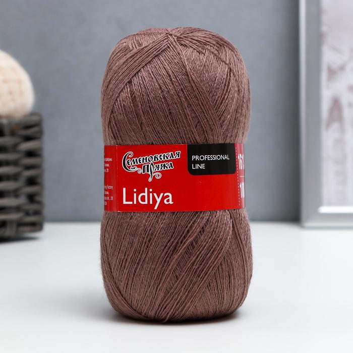 Пряжа Lidiya (ЛидияПШ) 50% шерсть, 50% акрил 1613м/100гр (621 какао) - Фото 1