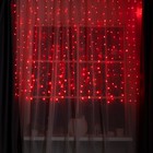 Гирлянда «Занавес» 2 × 1.5 м, IP20, прозрачная нить, 360 LED, свечение красное, 8 режимов, 220 В - фото 317872464