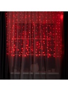 Гирлянда «Занавес» 2 × 1.5 м, IP20, прозрачная нить, 360 LED, свечение красное, 8 режимов, 220 В - Фото 7