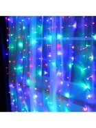 Гирлянда «Занавес» 2 × 3 м, IP20, прозрачная нить, 720 LED, свечение мульти, 8 режимов, 220 В 1080470 - фото 319914909