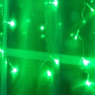 Гирлянда «Занавес» 2 × 1.5 м, IP20, прозрачная нить, 360 LED, свечение зелёное, 8 режимов, 220 В - Фото 2