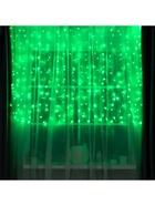 Гирлянда «Занавес» 2 × 1.5 м, IP20, прозрачная нить, 360 LED, свечение зелёное, 8 режимов, 220 В 1080465 - фото 319914916