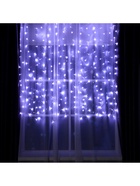 Гирлянда «Занавес» 2 × 1.5 м, IP20, прозрачная нить, 360 LED, свечение белое, 8 режимов, 220 В - Фото 7