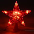 Фигура "Звезда Красная ёлочная" 16Х16 см, пластик, 10 ламп, 240V КРАСНЫЙ - Фото 1