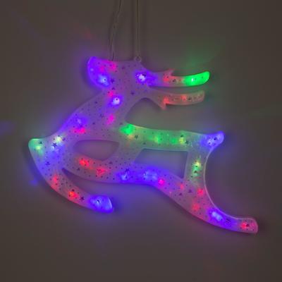 Светодиодная фигура «Олень» 43×25 см, пластик, 220 В, свечение мульти (RG/RB)