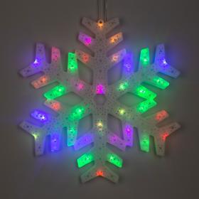 Светодиодная фигура «Снежинка» 40 см, пластик, 220 В, свечение мульти (RG/RB)