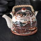 Чайник керамический заварочный с металлическим ситом «Пейзаж», 600 мл - Фото 1