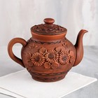 Чайник для заварки "Домашний", декор, лепка, красная глина, 1.7 л, микс - Фото 1
