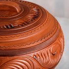 Горшок духовой с крышкой "Чугунок", декор, глазурь, красная глина, 4.7 л, микс - Фото 4
