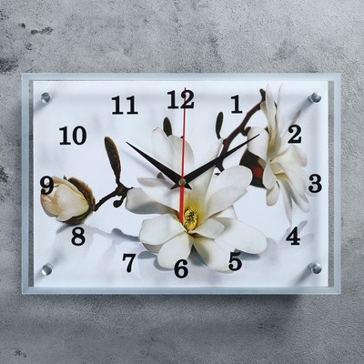 Часы настенные, серия: Цветы, "Орхидея", 25х35  см