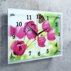 Часы-картина настенные, серия: Цветы, "Бабочка на цветке", 25х35 см - Фото 2