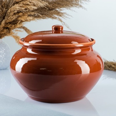 Жаровня Кунгурская керамика «Стандарт», 5 л, коричневая
