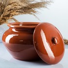 Жаровня Кунгурская керамика «Стандарт», 5 л, коричневая - Фото 3