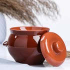 Горшочек для запекания Кунгурская керамика «Стандарт», 650 мл, с ручками, керамика, коричневый - Фото 2