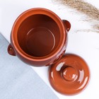 Горшочек для запекания Кунгурская керамика «Стандарт», 650 мл, с ручками, керамика, коричневый - Фото 3
