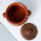 Жаровня Кунгурская керамика «Молочение», 3 л, с ручками, коричневая - Фото 3