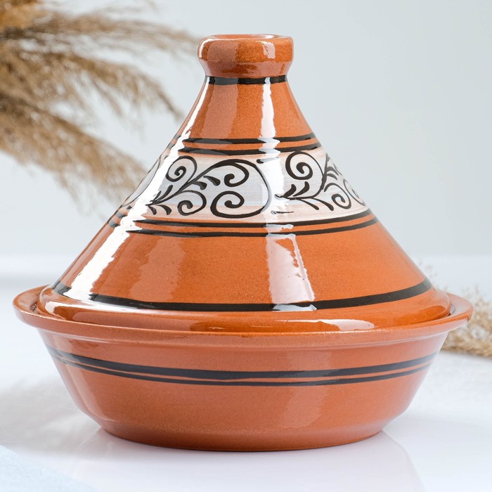 Тажин Кунгурская керамика «Ромашка», 1 л, МИКС - Фото 1