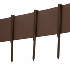 Колышек для крепления бордюрной ленты, h = 30 см, набор 6 шт., коричневый - Фото 2
