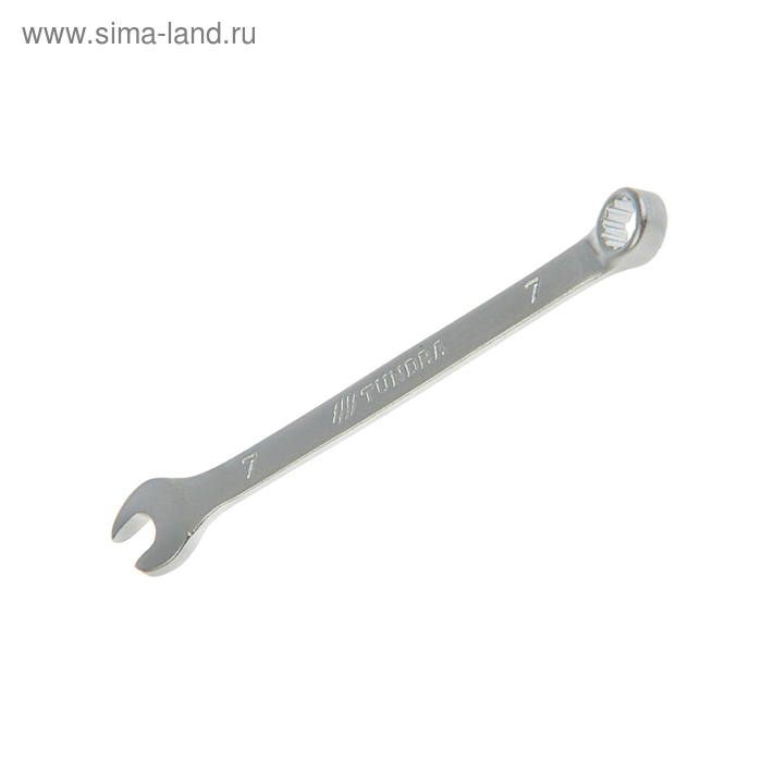 Ключ комбинированный ТУНДРА, CrV, матовый, 7 мм - Фото 1