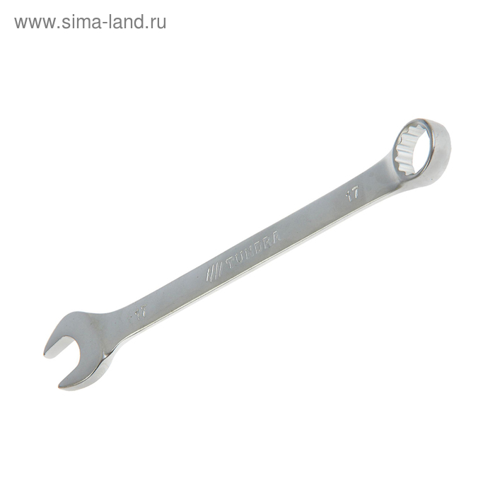 Ключ комбинированный ТУНДРА, CrV, матовый, 17 мм - Фото 1