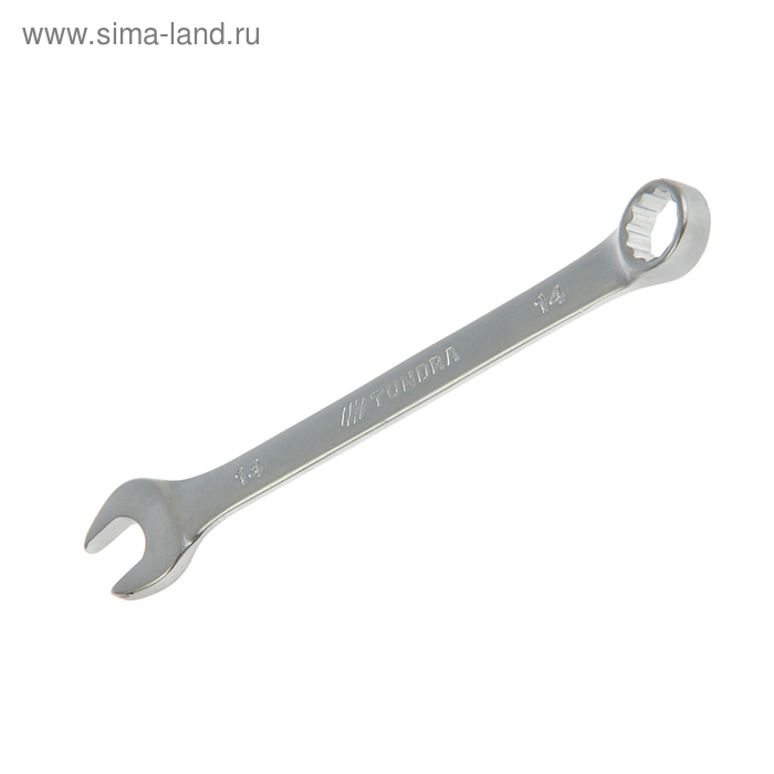 Ключ комбинированный ТУНДРА, CrV, матовый, 14 мм - Фото 1