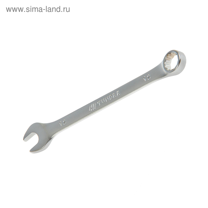 Ключ комбинированный ТУНДРА, CrV, матовый, 12 мм - Фото 1