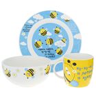 Набор детской посуды "Пчелка", 3 предмета, тарелка, салатник, кружка - Фото 1