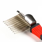 Колтунорез боковой, 9 лезвий, 6.5×19 см, чёрный, красный - Фото 4