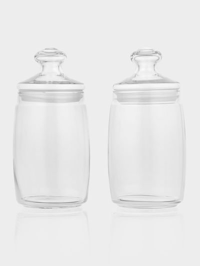 Банки для сыпучих продуктов Paşabahçe Cesni, 1.1 л, набор 2 шт., стекло, прозрачные