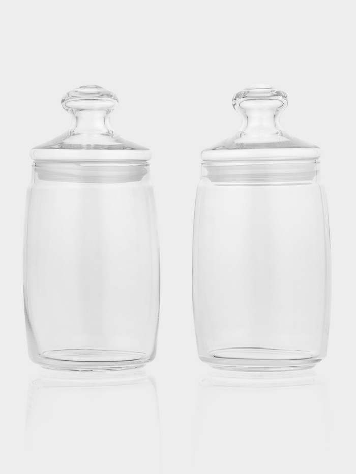 Банки для сыпучих продуктов Paşabahçe Cesni, 1.1 л, набор 2 шт., стекло, прозрачные - Фото 1