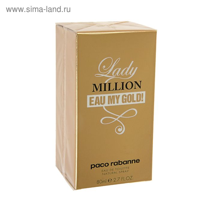 Туалетная вода Paco Rabanne Lady Million Eau My Gold, 80 мл - Фото 1