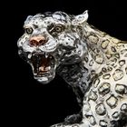 Сувенир полистоун "Леопард" золото-серебро, 28х13,5х20,5 см - Фото 5