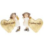 Сувенир полистоун "Ангелок с золотым сердцем" МИКС, 6,2х3х6,7 см - Фото 1
