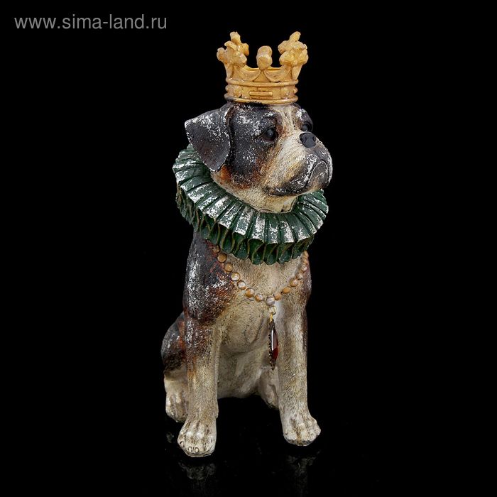 Сувенир полистоун "Английский бульдог в короне" 29х17х10,5 см - Фото 1