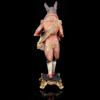 Фигурка полистоун «Английский шарж. Бульдог барабанщик с часами», 39×12×14.5 см