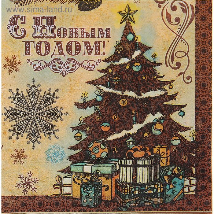 Салфетка для декупажа «Винтаж», 33 × 33 см - Фото 1