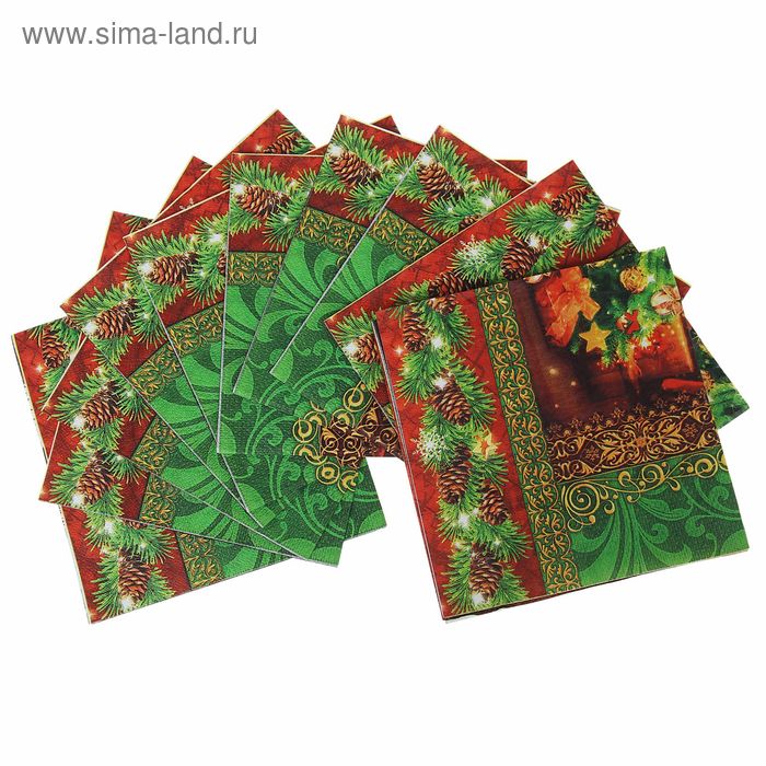 Салфетка для декупажа «Ёлочка», 33 × 33 см - Фото 1