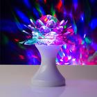 Световой прибор хрустальный шар "Цветок" d=12.5 см, 220V, БЕЛЫЙ (RGB) - фото 3703777