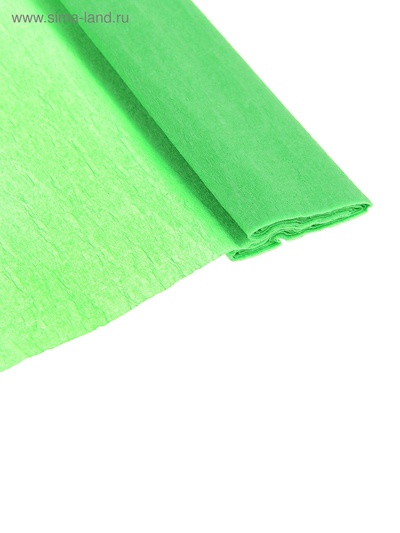 Бумага крепированная 50×200 см, в рулоне, 32 г/м², светло-зелёная