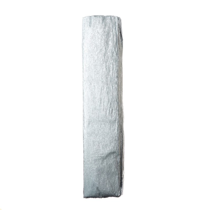 Бумага крепированная 50 х 200 см, в рулоне, 32 г/м2, серебряный