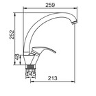 Смеситель для кухни Accoona A4053G, керамическое покрытие, латунь, белый, матовый - Фото 5