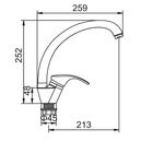 Смеситель для кухни Accoona A4053E, однорычажный, бежевый, глянец - Фото 5