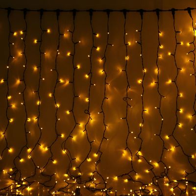 ЗАНАВЕС SPEC. IP44, УМС, Ш:2 м, В:6 м, Н.Т. 2W LED-1440-220V, БЕЗ контр. фикс ЖЕЛТЫй