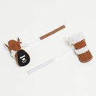 Ботинки для животных «Унты», набор 4 шт., размер 1 (подошва 4.5×3.3 см), коричневые - Фото 4