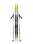 Комплект лыжный: пластиковые лыжи 150 см без насечек, стеклопластиковые палки 110 см, крепления SNS, цвета МИКС - Фото 7