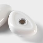 Набор для специй BellaTenero, 3 предмета: солонка 40 мл, перечница 40 мл, подставка, на бамбуковой подставке, фарфор, белый - Фото 5