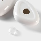 Набор для специй BellaTenero, 3 предмета: солонка 40 мл, перечница 40 мл, подставка, на бамбуковой подставке, фарфор, белый - Фото 6