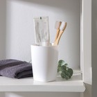 Стакан для зубных щёток Aqua, пластик, белый - Фото 1