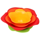 Набор салатников пластиковых Rose, 4 шт: Салатник и 600 мл, 1 л, 1,6 л; тарелка d=20,3 см - Фото 1