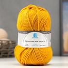 Пряжа для вязания спицами, крючком «Камтекс. Аргентинская шерсть», 100% импортная полутонкая шерсть 200 м/100 г, (104 жёлтый) - Фото 1